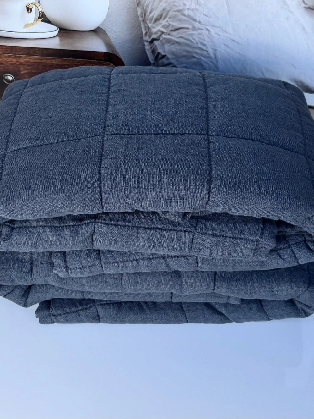Nightfall European Linen Box King Sham Set Quince